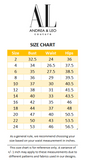 Andrea and Leo Size Chart