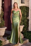 Ladivine KV1132 Strapless Fitted Sweetheart Neckline Evening Gown