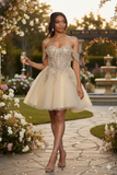May Queen MQ2080 Off the Shoulder Short Dress