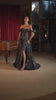 Ladivine CD806 Black Off The Shoulder Ball Gown With Floral Underlay - VIDEO