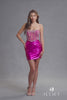 Juliet JT938R Dress Short Fitted Cocktail Metallic Corset Bodice - VIDEO