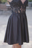 Juliet JT940R Dress V-Neck Leaf Lace Corset Bodice Satin Skirt - VIDEO