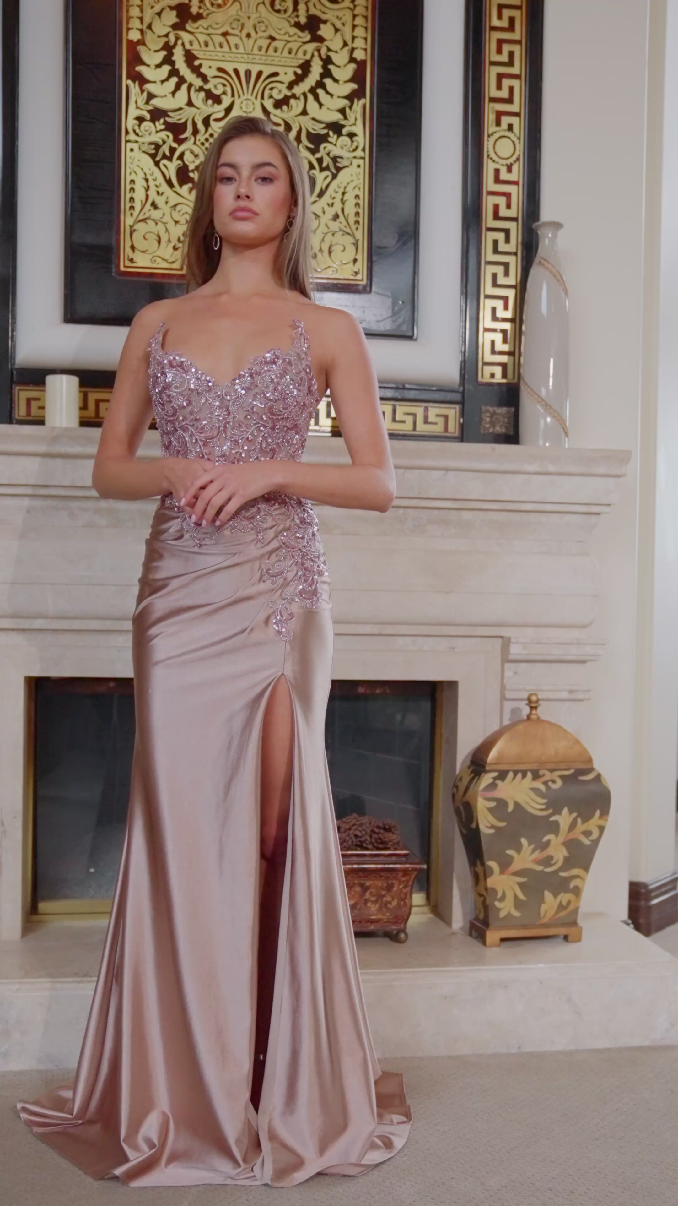 Nox Anabel E1889 Strapless Sweetheart Applique Prom Gown