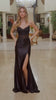 Nox Anabel D1765 Strapless V-Neckline Side Split Prom Gown