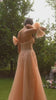 Andrea & Leo A1338 Long Strapless Beaded Gown with Bow Arm Bands - VIDEO