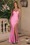 Amoris T102 Long Fitted Sexy Evening Gown Open Back Slit
