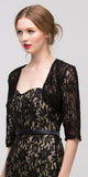 Black Mid Length Sleeve Lace Bolero Jacket
