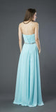 Aqua Sweetheart Neckline Long Prom Dress Strapless