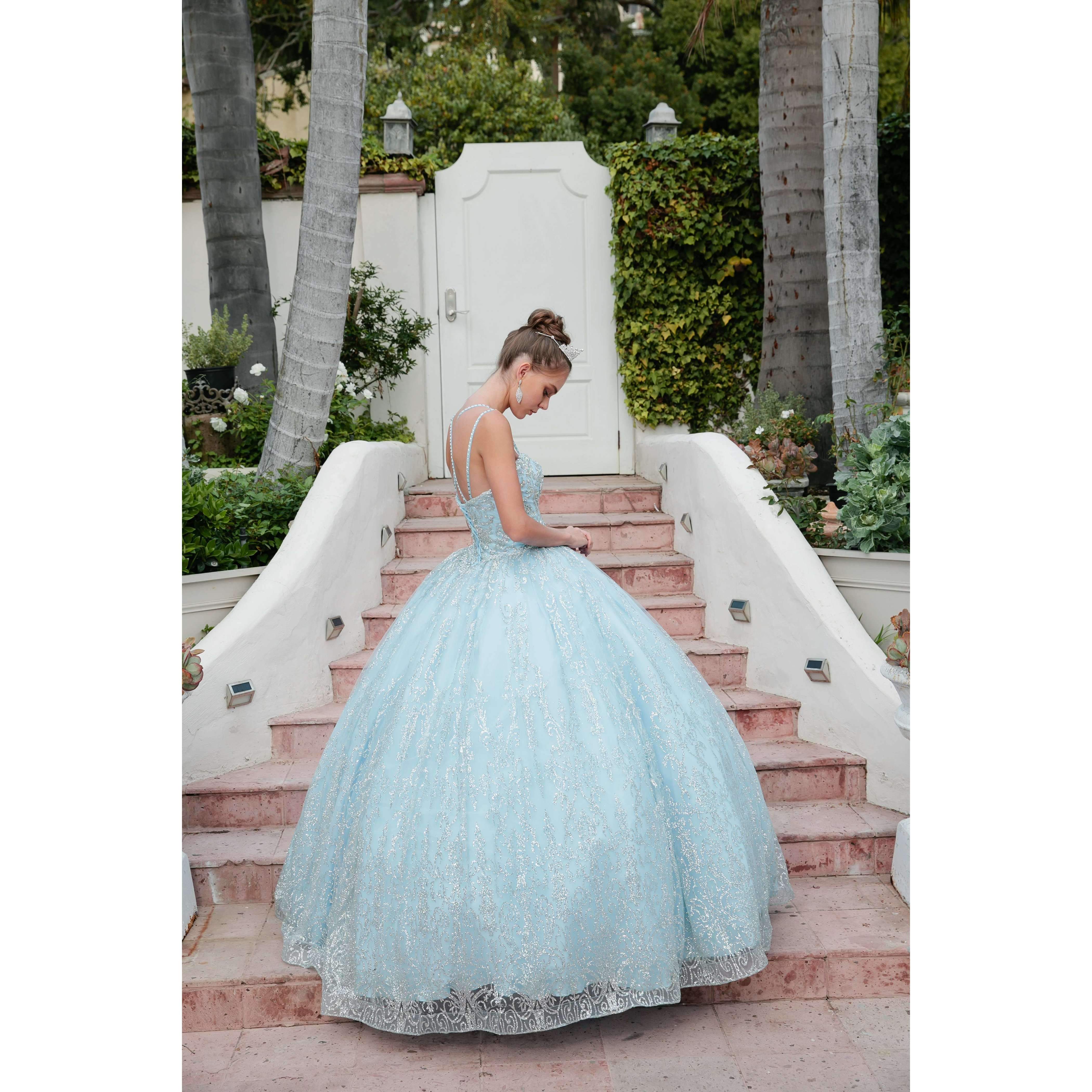 Juliet 1427 Princess Ball Gown Bahama Blue Poofy A-Line
