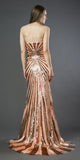Sequins Floor-Length Prom Gown Strapless Gold