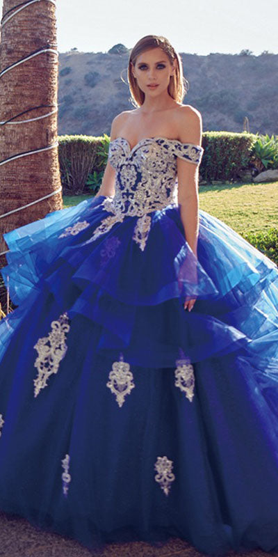 Juliet 1432 Dress - Royal Blue