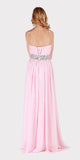 Strapless Embellished Long Formal Dress Dusty Rose