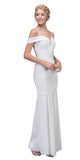 Eureka Fashion 2100 Off White Off Shoulder Mermaid Style Evening Gown with Sweetheart Neckline