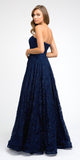 Juliet 217 Floor Length Sweetheart Neckline Strapless Prom Ball Gown Navy Blue