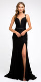 Black Fit and Flare Long Prom Dress with Stylish Back 