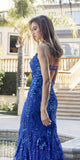 Juliet 2411 Long Sequin Lace Embellishments Fitted Prom Gown