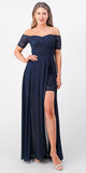 La Scala 25900 Off the Shoulder Sequins Lace High Low Dress