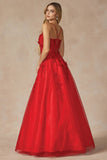 Juliet 285 Floor Length A-Line 3D Floral Applique Ball Gown