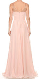 Blush Long Formal Dress with Sweetheart Neckline