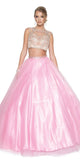 Juliet 338 - Quinceanera Dress Light Pink 2 Piece Bateau Neckline Cap Sleeve - DiscountDressShop