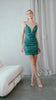 Juliet 870 Fully Sequin-Print Elegant Homecoming Short Dress