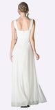 Cinderella Divine 3984 Long Beach Wedding Bridesmaid Dress Off White Flowy Chiffon