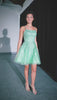 Eureka Fashion 9727 Short A-Line Glitter Tulle Dress 3D Lace Embroidery