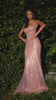 Cinderella Divine CH235 Long Fitted Formal Sequins Gown