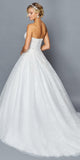 DeKlaire Bridal 429 Strapless Sweetheart Neckline Chapel Train Ballgown Wedding Dress Lace Applique