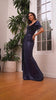 Ladivine CH123 Long Strapless Sequin Dress with Removable Jacket