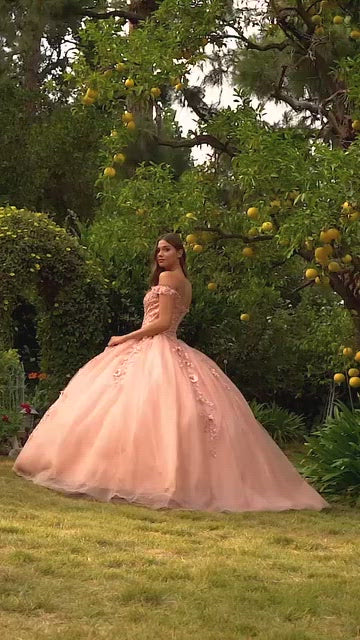 Cinderella Divine CD0185 Off The Shoulder Layered Tulle Ball Gown