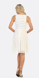 Celavie 6344 White Sleeveless Short Party Lace Dress A-line
