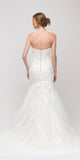 Sweetheart Neck Embellished Bodice Mermaid Wedding Gown Off White