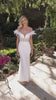 Cinderella Divine J824W Off the Shoulder Glimmering Bridal Gown