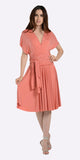Poly USA 7020 Short Convertible Jersey Dress Coral 20 Different Looks