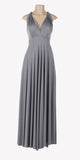 Poly USA 7022 - Long Gray Convertible Jersey Dress 20 Different Looks