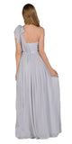 Poly USA 7156 - Long Convertible Chiffon Dress Gray 10 Different Looks Back View