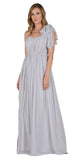 Poly USA 7156 - Long Convertible Chiffon Dress Gray 10 Different Looks