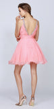 Ruched Bodice Studded Halter A Line Blush Sweet 16 Dress