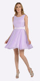 Poly USA 7290 Modest Lilac Semi Formal Chiffon Dress Knee Length A Line