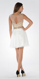 Sweetheart Illusion Beaded Top Tulle Skirt White Sweet Sixteen Dress