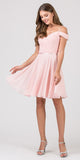 Cold-Shoulder Short Homecoming Dress Dusty Pink