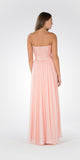 Pink Sweetheart Neck Sequined Bodice Long Formal Dress