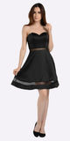 A-line Strapless Homecoming Dress Sweetheart Neckline Black