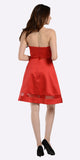 A-line Strapless Homecoming Dress Sweetheart Neckline Red