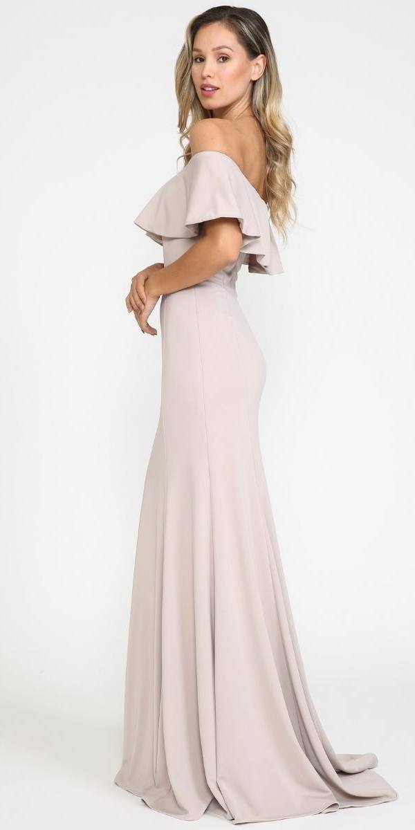 Poly USA 8146 Off-the-Shoulder Mermaid Long Dress
