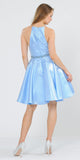 Poly USA 8236 Halter with Pockets Short Homecoming Dress Baby Blue
