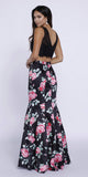Nox Anabel 8268 - Black Printed Two-Piece Sleeveless Prom Gown V Back