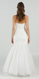 Sweetheart Neckline Strapless Mermaid Wedding Gown Off White