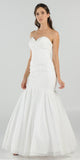 Sweetheart Neckline Strapless Mermaid Wedding Gown Off White